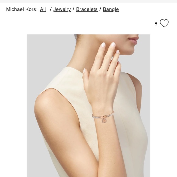 NWT Micheal Kors Rose Gold Bangle Bracelet - Picture 2 of 6